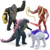 JAYKENIXO 4 Pack Giant Monster Action Figures 8 Inch - Large Creature Toys with Movable Joints, Detailed Collectible Figures for Kids Playset