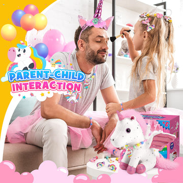 Toyze 21-Piece Unicorn Gift Set for Girls Ages 3-8 | Soft Plush Stuffed Animals & Dress-Up Accessories Bundle | Idea Birthday Gifts,, Party Favor