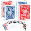 Metsyth Playing Cards 4 Pack, Plastic Playing Cards Waterproof Card, 4 Decks of Cards Bulk Set Poker Size Cards, Jumbo Large Print Playing Card