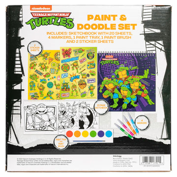 Inkology: Paint & Doodle - Teenage Mutant Ninja Turtles - TMNT Art Activity & Coloring Set, Sketchbook, Stickers, Markers, Paint Tray, Brush, Kids 5+