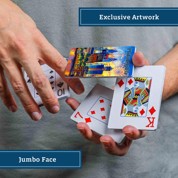 Boardwalk Puzzles Philadelphia, Featherlight Unique Playing Cards, Fun Themed Deck for Home and Travel