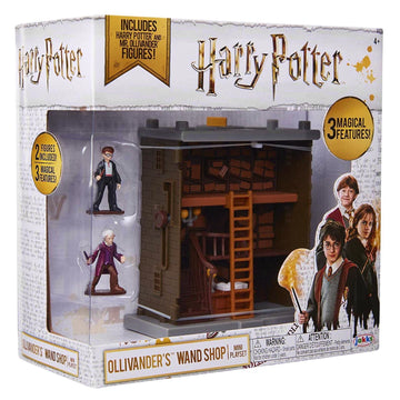 HARRY POTTER Ollivander's Wand Shop Mini Playset, Includes HP and Mr. Ollivander Figures! with 3 Magical Features