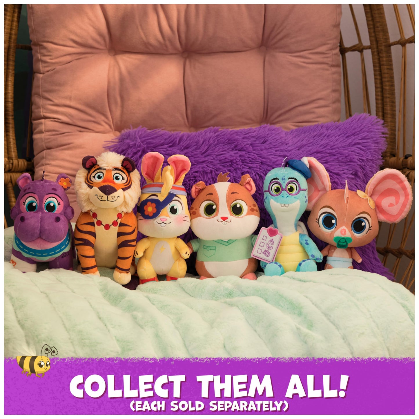 Vida the Vet, Zig Zag Plush Toy, 9-Inch Tall Stuffed Animals with Super-Soft Fur, Kids Toys for Girls & Boys Ages 3 and up