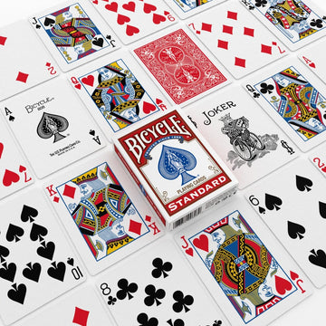 Bicycle Standard Playing Cards, Standard Poker Size Deck of Cards, Red & Blue (2 Pack), Classic Cards for Poker, Blackjack, Family Game Night & Card