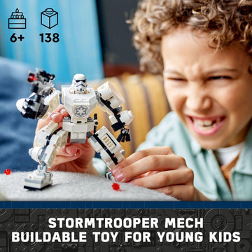 LEGO Star Wars Stormtrooper Mech 75370 Star Wars Collectible for Kids, this Buildable Star Wars Action Figure Features a Cockpit, Buildable Blaster