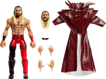 Mattel WWE Ultimate Edition Action Figure & Accessories Set, Seth Rollins 6-inch Collectible with Swappable Heads & Hands, 30 Articulation Points