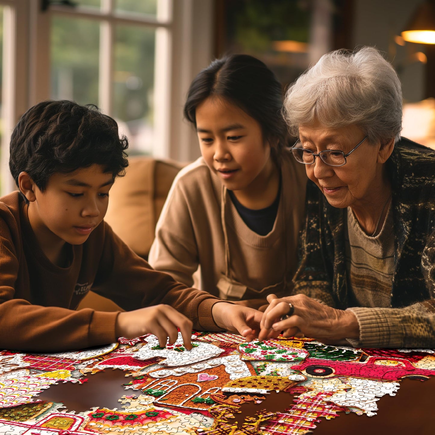 White Mountain 1000 Piece Jigsaw Puzzle Winter Christmas, Holiday Cookies