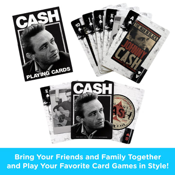 Aquarius Johnny Cash Playing Cards Standard Size - Themed Novelty Deck with 52 Unique Photo Designs - Collectible Merchandise Gift for Teens