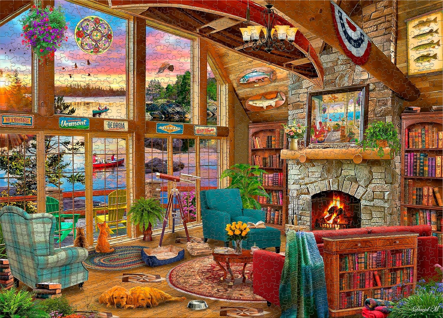 Ceaco - Sunset Lodge - 1000 Piece Jigsaw Puzzle for Adults