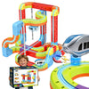 3D Infinity Cube Track Magnetic Electric Train Set for Kids 4 6 7 8,Toy Vehicle Playsets for Toddlers 3-5 Train Set Learning Gift,88 Pcs/2 car