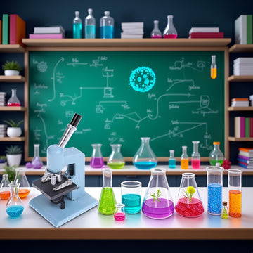 Blue Miniature Microscope, Plastic Dollhouse Mini Laboratory Tool for Dollhouse Science STEM Scene, Experiment Scene Doll House Kit for 1:12 Scale