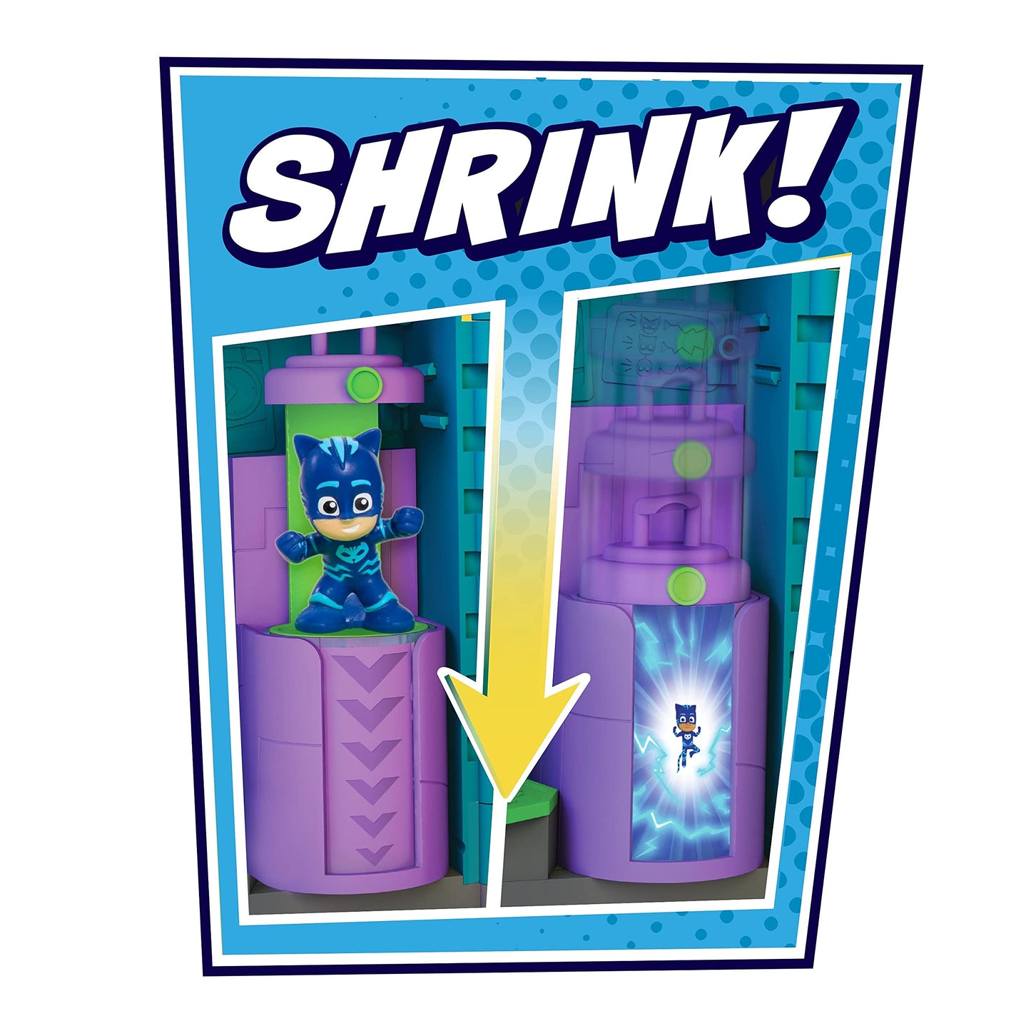 PJ Masks Nighttime Micros Romeo’s Lair Playset, Includes Catboy and Romeo Mini Figures, by Just Play