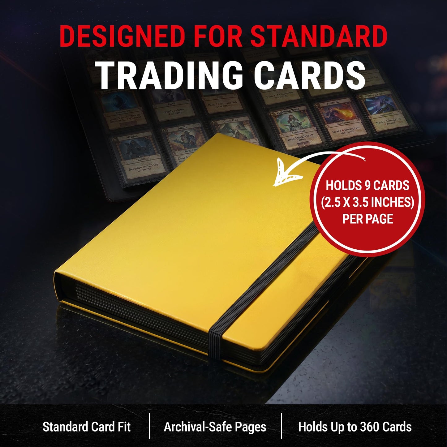 Ultra Pro 2025 Pokemon Card Binder 9 Pocket Featuring Pikachu - Trading Card Binder Holds 360 Cards Side Loading - Organizer for TCG Collectors with