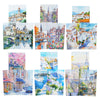 AuriicLeaf Travel Scenery PET Sticker Set, 60PCS Large Landscape Scrapbook Supplies for Journaling, DIY Crafts and Planner