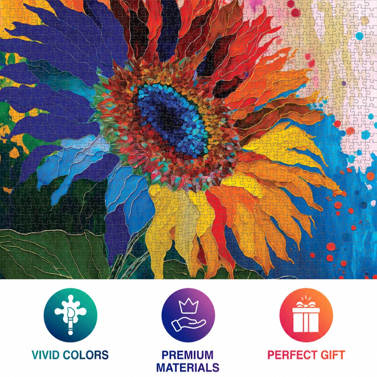Cross & Glory | Jigsaw Puzzles for Adults | Sunflower Kaleidoscope