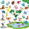 24 Packs Animals Building Sets for Kids,3 in 1, 72 Kinds of Transformable Building Block Toy,Compatible with Lego Party Favors,Classroom Student