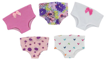 PZAS Toys 18 Inch Doll Underwear- 5 Pairs of Underwear Compatible with Most Major Brands 18" Dolls