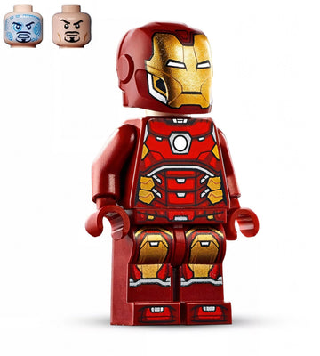 LEGO Superheroes: Iron Man Silver Hexagon on Chest and Power Blasts for Hands and Feet