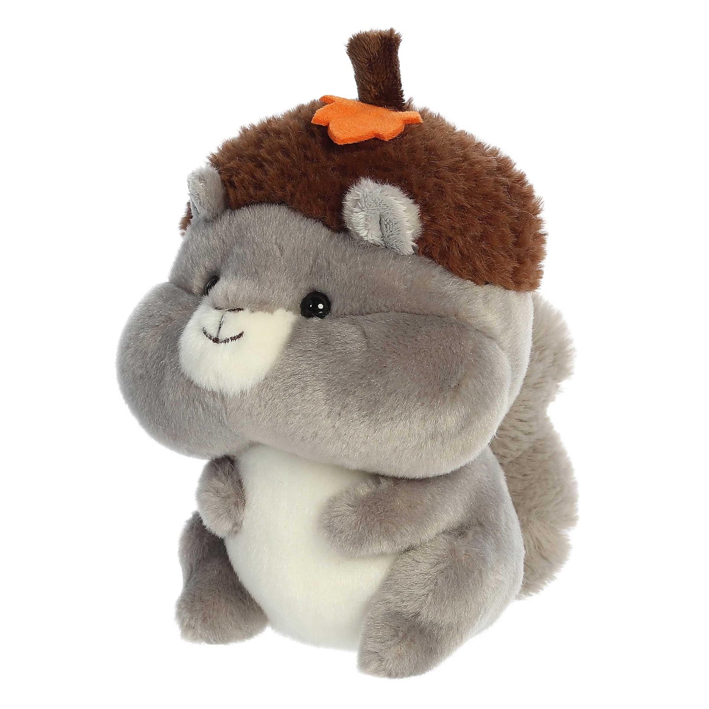 Aurora Festive Holiday Life in A Nutshell Squirrel Stuffed Animal - Seasonal Cheer - Heartwarming Gifts - Gray 8 Inches