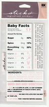 Sticko Ingredient Stickers Baby Girl Theme