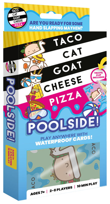 Taco Cat Goat Cheese Pizza Pool Edition Wildly Entertaining Waterproof Card Game for Outdoor Game Days | Easy to Play with 10 Minute Rounds | Fun