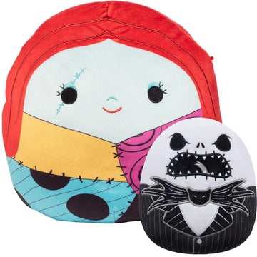 Squishmallows Disney The Nightmare Before Christmas 2-Pack - 14" Sally & 8" Jack Skellington Plush Set - Official Jazwares Collectible Soft Stuffed