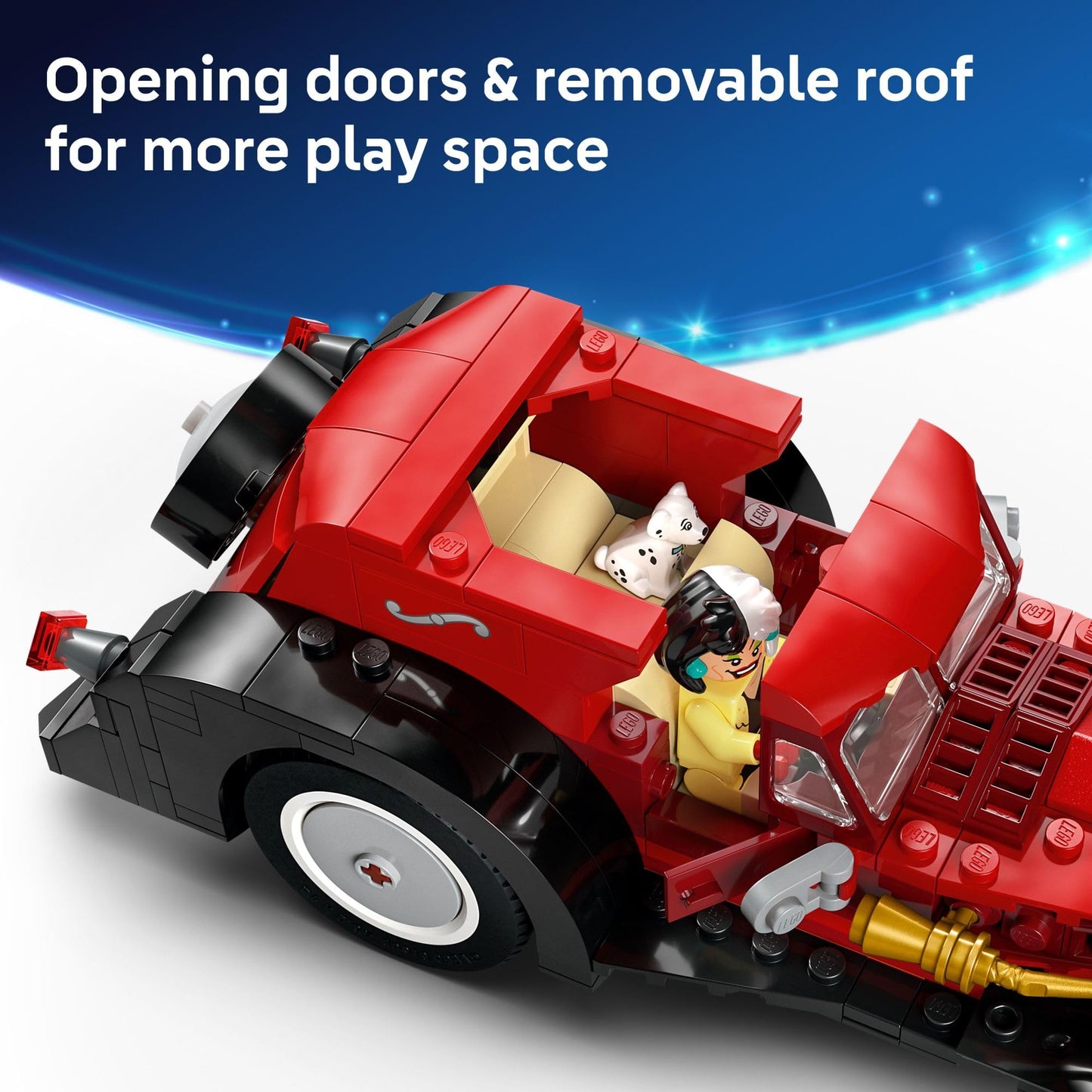 LEGO Disney Cruella De Vil’s Car Building Toy - 101 Dalmations Pretend Play Vehicle Building Set for Girls & Boys, Ages 9+ - Gift Idea for Birthdays -