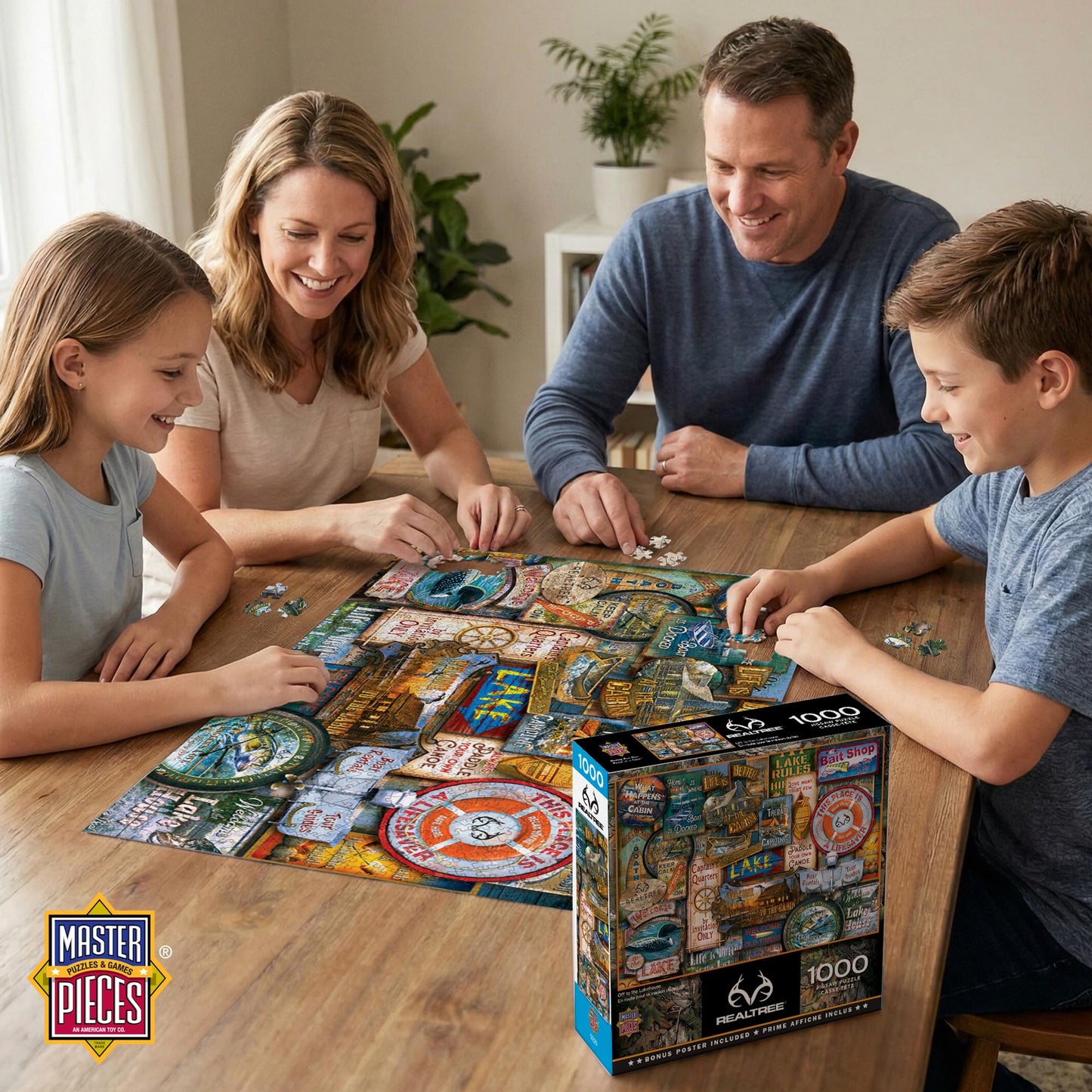MasterPieces 1000 Piece Jigsaw Puzzle for Adults, Family, Or Youth - Off to The Lakehouse - 19.25"x26.75"