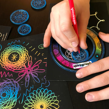 Spirograph Scratch & Shimmer - Arts and Crafts, Kids Toys, Art Supplies, Craft Supplies, Drawing Kit, Spiral Art, Classic Gear Design Kit, Magic