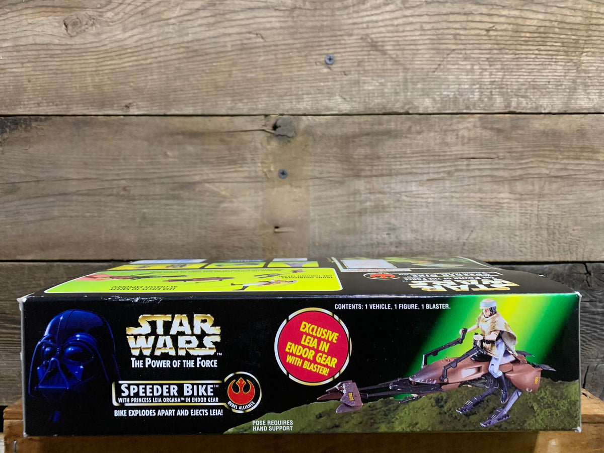 Star Wars - Power of the Force - Speeder Bike with Princess Leia Organa in Endor Gear