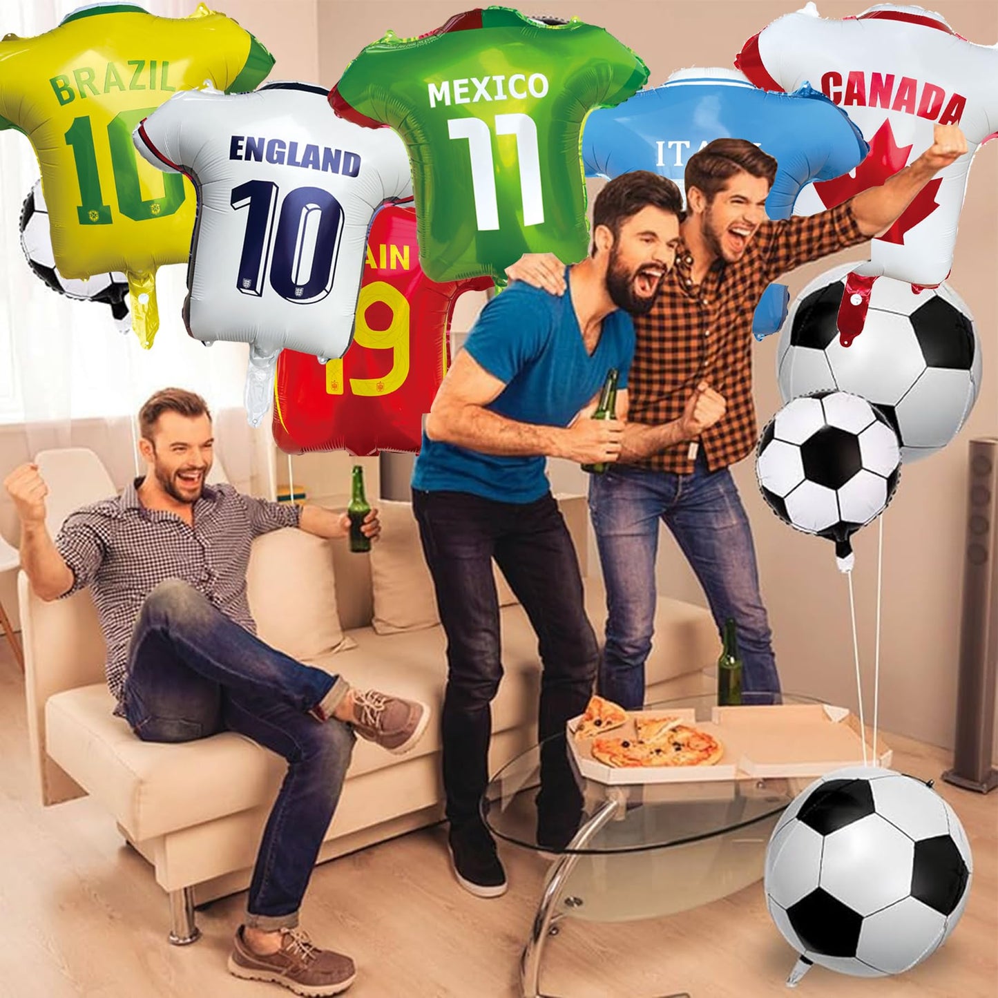 Soccer Jersey Foil Balloons 2026 World Soccer Tournament Jersey Balloons Decorations, Soccer Cup 2026 Mylar Balloons Party Supplies Decorations