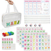 Mini Mahjong Set, American Mahjong Game Set Include 166 Premium Tiles (1.2’’), 1 Bag, 100 Chips, 4 Tile Rulers, 4 Dice, 5 Instruction Manuals