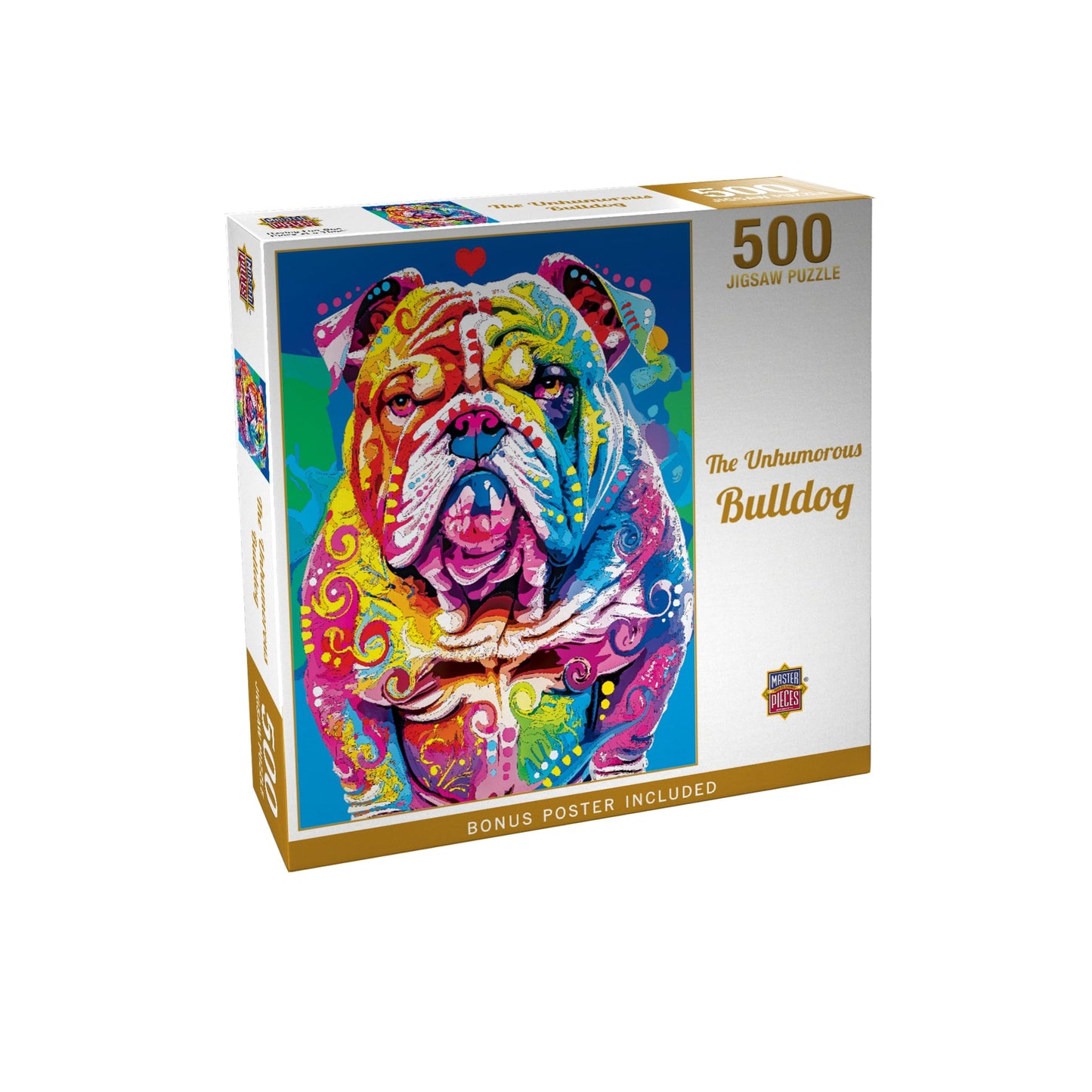 Masterpieces 500 Piece Jigsaw Puzzle for Adults and Families - The Unhumorous Bulldog - 19.25"x26.63"