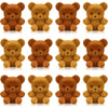 Deekin 36 Pcs Mini Flocked Bear Cute Miniature Stuffed Plush Bear Bulk 1'' Tiny Animal Baby Shower Decoration Birthday Party Favor Small Bag Charm