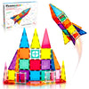 PicassoTiles Magnetic Tiles Rocket Set Construction Toy Magnet Building Block Engineering STEM Learning Child Brain Development Stacking Kit Window