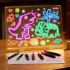 BAWMOY Lumiboard Led Drawing Board for Kids, 16" Light up Drawing Board with 10 Tracing Pages and 7 Markers, 7-Color Led Note Board, Birthday
