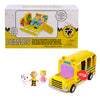 Peanuts Charlie Brown's Interactive School Bus Toy, 11-Pieces, Includes Charlie Brown, Sally, and Snoopy Figures, Toy for Fans, Boys, Girls, Kids