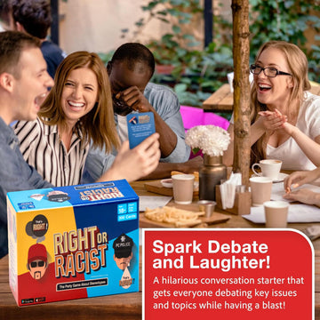 Right or Racist, Card Game, Gag Gift with Hundreds of Trivia and Debate Cards, Funny Gag Gifts for Secret Santa or White Elephant, Games for Men