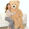 MorisMos 51 inch Smile Giant Teddy Bear, Large Stuffed Bears with Big Footprints, Big Stuffed Animals Cuddly Plush Gifts for Girlfriends, Boyfriend