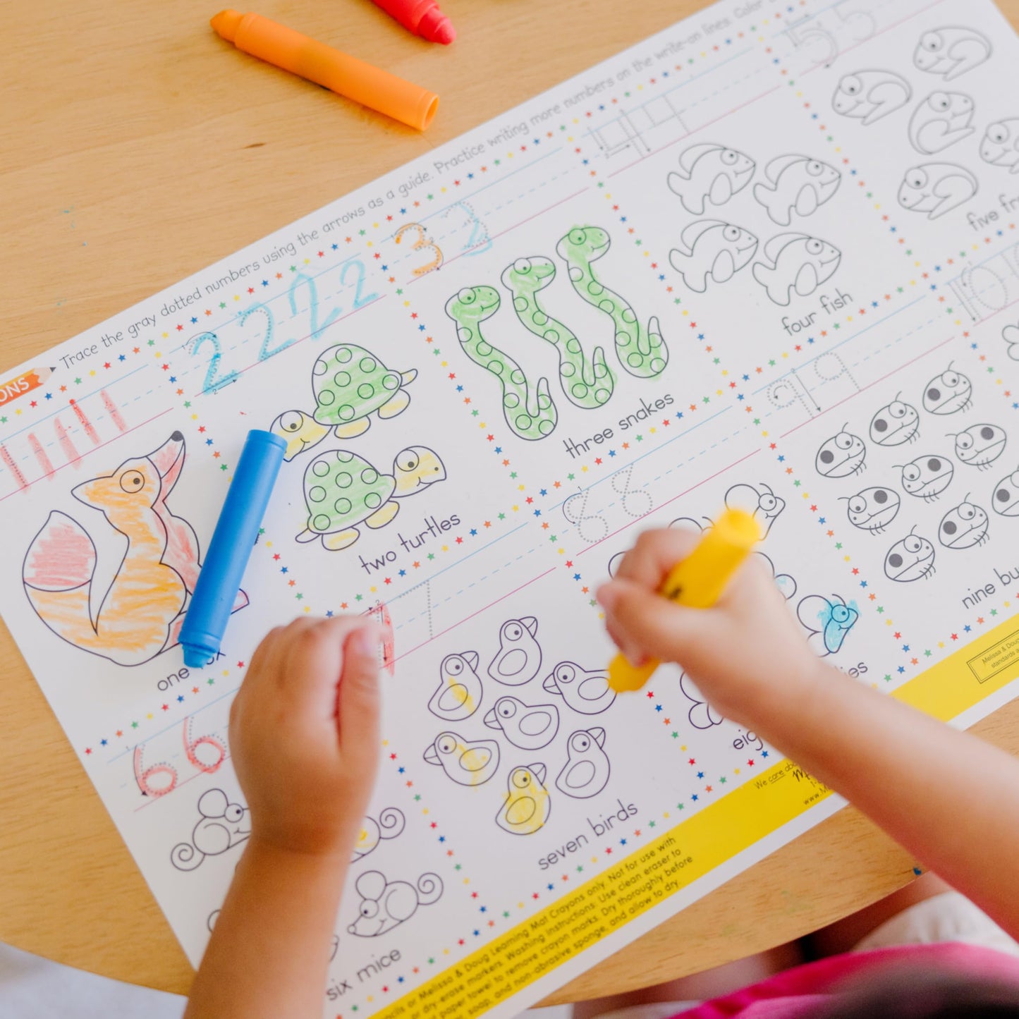Melissa & Doug Learning Mat Crayons, 1 EA