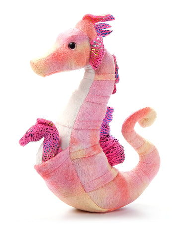 The Petting Zoo Seahorse Stuffed Animal Plushie, Gifts for Kids, Wild Onez Sealife Animals, Dad and Baby Seahorse Plush Toy 12 inches