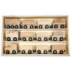 Adventure Awaits! Magnetic Wooden Train Set | 12 Piece Natural Wood Railway Toy with Storage Box | Unpainted