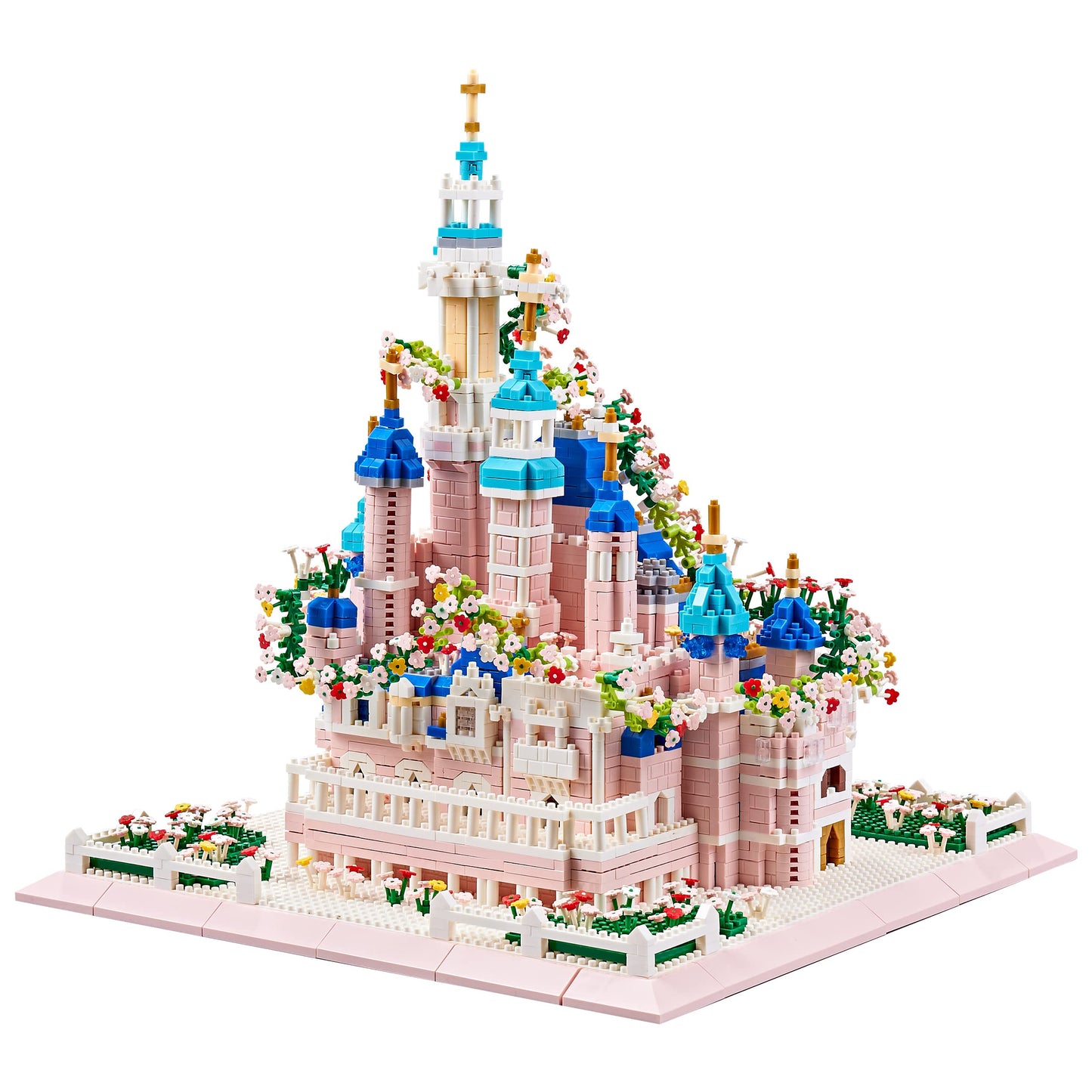 Kadablk Architecture Castle with Flower Series Micro Blocks Building Sets for Adults and Teens, 4000+ PCS Bricks Building Blocks - Upgrade Version