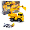 MUKIKIM Construct A Truck - Excavator. Take it Apart & Put it Back Together + Friction Powered(2-Toys-in-1!) Awesome Award Winning Toy That Encourages