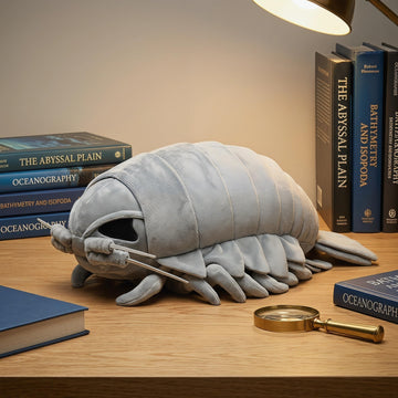 Tiny Heart Simulation Giant Isopod Soft Stuffed Plush Toy 12" Long, Cute Giant Isopod Plush Toy, Birthday Gifts and Soft for Kids Boys Girls, Lifelike