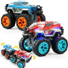 Jova Vroomix 2 Pack Smash & Bump Monster Truck Toys, Crashing Cars with Crash Sounds and Flashing Lights for Toddler Toys Age 3 4 5 6 7 Boy Birthday