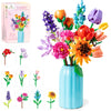 Sawaruita Flowers Bouquet Botanicals Building Blocks Set for Adult Women