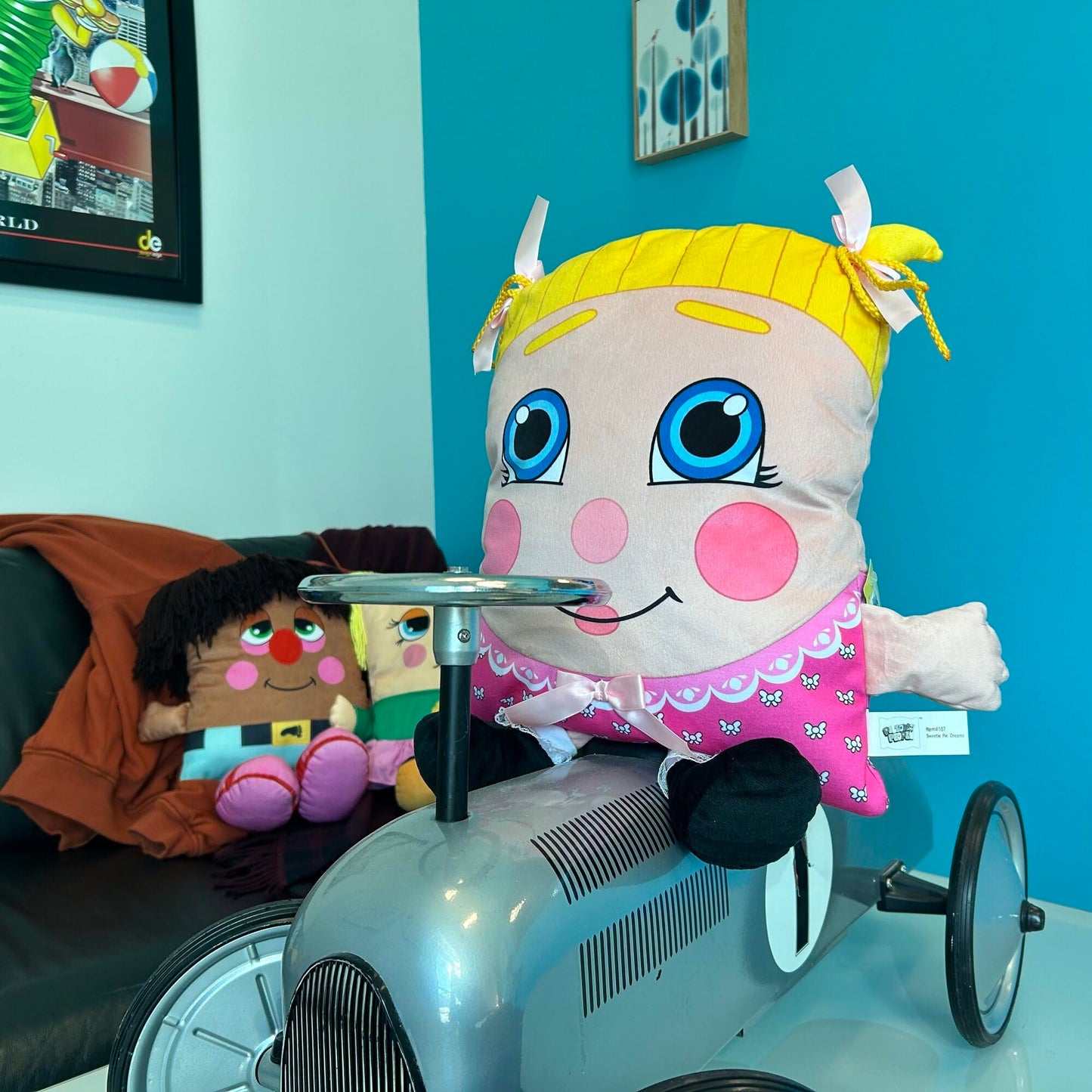 Pillow People: Sweetie Pie Dreams Plush -2-in-1 Toy & Pillow, 80s Nostalgic Plush Pal Reimagined, Soft Stuffed Rectangular Character, Nap-Play Design