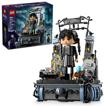 LEGO Wednesday Addams Figure - Building Toy for Kids, Girls & Boys, Ages 10+ - Collectible Wednesday Addams Doll with Display for Fans - Gift Idea