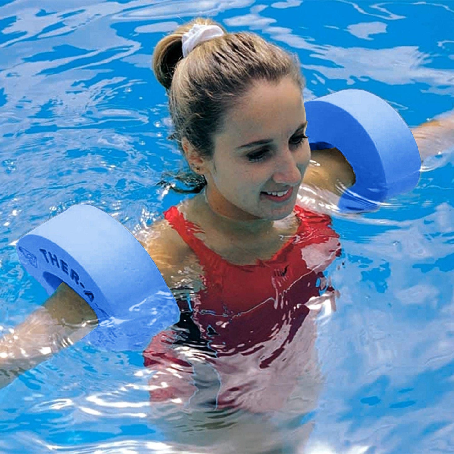 Water Gear Ther-A-Float Rings - Arm Floating Ring Device for Deep Water Exercise - Aquatic Sports Workout - Sleeves Bands for Vertical Suspension